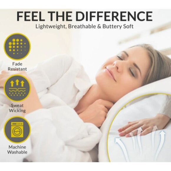 Twin 4-Piece Microfiber Sheet Set With Modern Gray & White Pattern - Picture 6 of 7